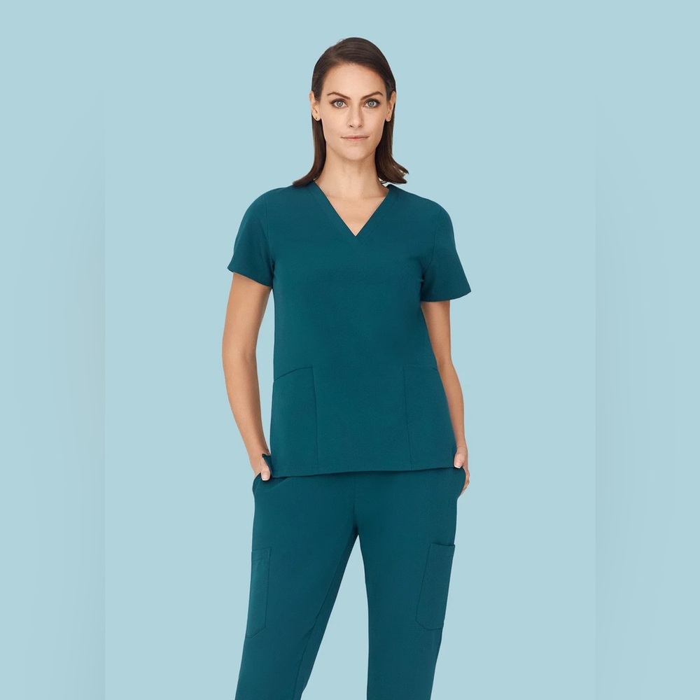 Caribbean Blue Mandala Scrub Top